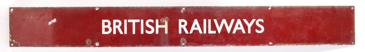 RARE VINTAGE BRITISH RAIL ' BRITISH RAILWAYS ' QUAD POSTER ENAMEL SIGN