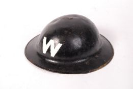 WWII SECOND WORLD WAR AIR RAID WARDEN'S BRODIE HELMET