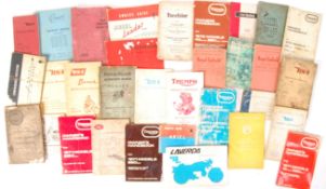 VINTAGE MOTORCYCLE / MOTOR CYCLE OWNER'S MANUALS