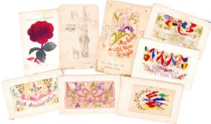 WWI FIRST WORLD WAR SILK POSTCARDS - FAMILY COLLECTION