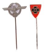 WWII SECOND WORLD WAR NAZI THIRD REICH ENAMELLED STICK PINS