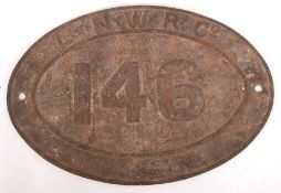 LONDON & NORTH WESTERN RAILWAY CAST IRON BRIDGE PLATE NO.146