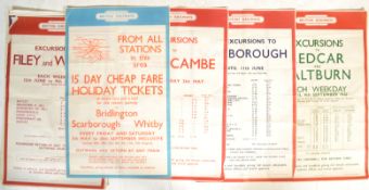COLLECTION OF VINTAGE 1960'S BRITISH RAILWAYS EXCURSION POSTERS