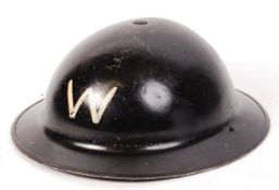WWII SECOND WORLD WAR STEEL BRODIE WARDEN'S HELMET