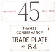 VINTAGE THAMES CONVERVANCY SHIPPING ENAMEL TRADE PLATES SIGNS
