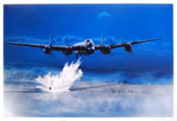 ' BOMB GONE ' NIC BROWN - UNIQUELY AUTOGRAPHED DAMBUSTER PRINT