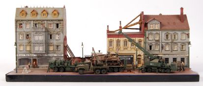 MUSEUM QUALITY POST-WWII GERMAN STREET SCENE MODEL DIORAMA