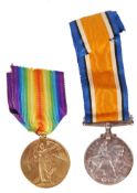 WWI FIRST WORLD WAR MEDAL PAIR AWARDED TO A DRIVER IN ASC