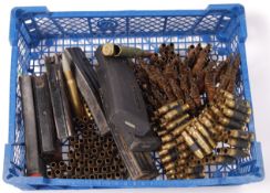 ASSORTED 20TH CENTURY SPENT AMMUNITION AND MAGAZINES