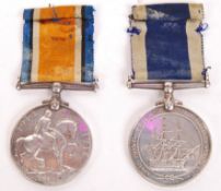 WWI FIRST WORLD WAR MEDAL PAIR - ROYAL NAVY INTEREST