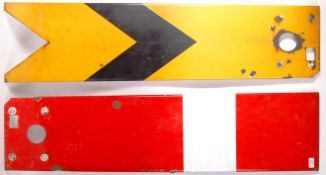 PAIR OF VINTAGE RAILWAY SIGNAL ENAMEL SIGNS / PLATES