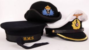 ASSORTED GERMAN NAZI THIRD REICH AND BRITISH NAVY REPLICA HATS