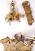 ASSORTED MILITARY TROPICAL KHAKI WEBBING AND BAGS