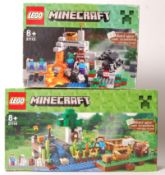 LEGO MINECRAFT SERIES SET NO. 21113 THE CAVE & 21114 THE FARM
