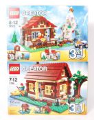 LEGO CREATOR SET NO'S. 5766 LOG CABIN & 31025 MOUNTAIN HUT