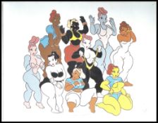 PAIR OF CONTEMPORARY PRINTS TITLED ' WHO FRAMED RR