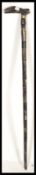A vintage 20th century horn walking cane stick hav