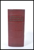 An early 20th Century edition of 'Mrs. Beeton's Household Management A Complete Cookery Book'