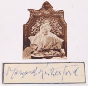 MARGARET RUTHERFORD - AUTOGRAPHED SIGNED CLIPPING
