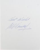 SIR ALF RAMSEY - ENGLAND FOOTBALL MANAGER - AUTOGRAPH