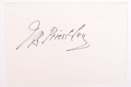 J.B PRIESTLEY - BRITISH PLAYWRIGHT - AUTOGRAPHED CARD