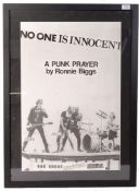 RARE SEX PISTOLS ' NO ONE IS INNOCENT ' PROMOTIONAL POSTER