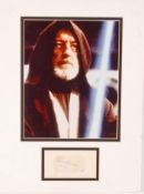 STAR WARS - SIR ALEC GUINNESS - AUTOGRAPHED PRESENTATION