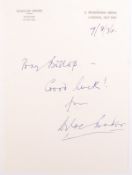 GROUP CAPTAIN DOUGLAS BADER - WWII RAF FLYING ACE - AUTOGRAPH