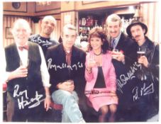 ONLY FOOLS & HORSES CAST SIGNED 16X12