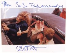 STAR WARS - AHMED BEST - JAR JAR BINKS AUTOGRAPHED PHOTOGRAPH