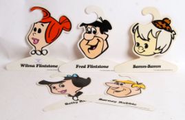 SET OF RARE 1970'S HANNA-BARBERA ' THE FLINTSTONES ' COAT HANGERS