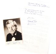 KENNETH MORE - BRITISH ACTOR - A NIGHT TO REMEMBER - AUTOGRAPHS