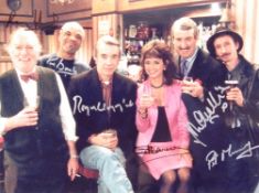 ONLY FOOLS & HORSES CAST MULTI-SIGNED 12X16