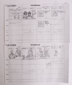 THE SIMPSONS - TWO ORIGINAL PRODUCTION USED STORYB