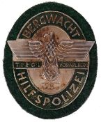 GERMAN BERGWACHT HILFSPOLIZEI ARM SHIELD / PATCH