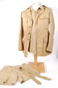 VINTAGE 1950'S RAF OFFICERS KHAKI TROPICS UNIFORM