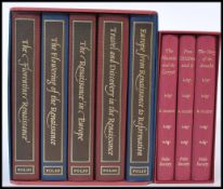 Two sets of sleeved Folio Society books to include 'The Story of the Renaissance' by G. R. Elton (