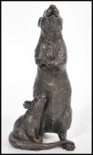 A Suzie Marsh Bronze effect bronze figurine of a pair of mice entitled Basil and Manuel. Label to
