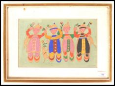 ABSTRACT PAINTING OF FIGURES BY ODETTE SPIER