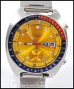A vintage 20th Century gentleman's automatic chronograph automatic, stainless steel cased wrist