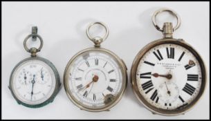 A group of vintage early 20th century pocket watch / related to include a Best Centre Seconds