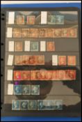 British stamp collection QV-QEII. Good range with many 1d reds & 2d blues (x25), Surface Printed