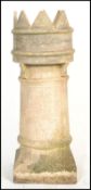 A 19th century Victorian salt glazed chimney pot. The crown top above and sloping panel body.