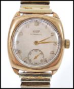 A vintage 20th Century circa 1940's gentleman's Tissot Anti-magnetic hallmarked 9ct gold