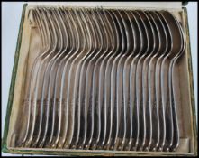 A 875 purity silver set of cutlery consisting of t