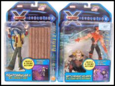 TOY BIZ MADE WARNER BROS MARVEL XMEN EVOLUTION CARDED FIGURES