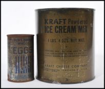Two vintage sealed food cans dating from the early to mid 20th Century to include a 'Kraft