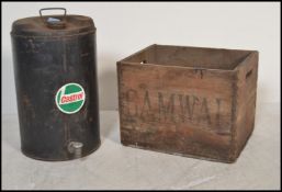 A vintage 20th Century industrial oil can with applied Castrol label above the tap together with a