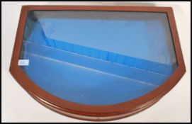 A vintage early 20th century mahogany table top jewellery point of sale cabinet box bijouterie