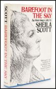 A signed autobiography book by Sheila Scott entitled ' Barefoot In The Sky ' published by